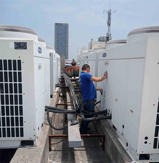 灯塔中央空调制热和不制冷系统维修方法